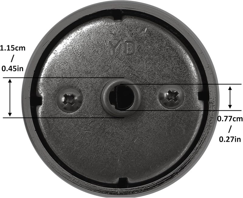 Bioduck [Upgraded] DG64-00473B Samsung Gas Range Knobs Black Stainless Steel,Stove Knob Replacement for Samsung Oven Stove Gas Range NX58J5600SG, NX58J7750SG, NX58M6850SG (2Pcs) - Image 4